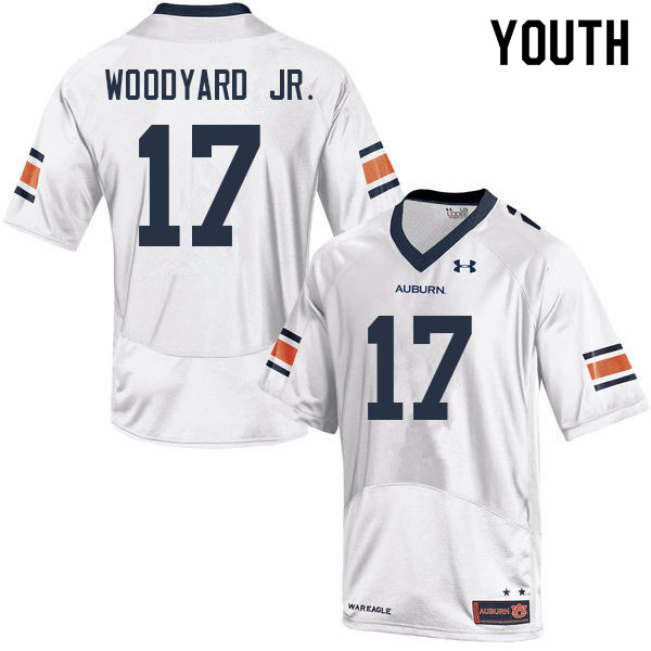 Youth Auburn Tigers #17 Robert Woodyard Jr. White 2022 College Stitched Football Jersey